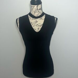 WHBM  Black Choker Women's Top Size XS